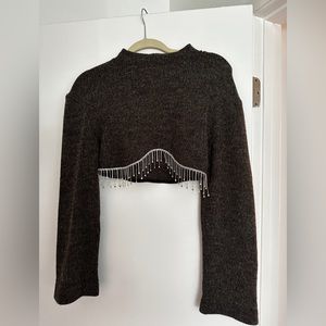Zara diamond sweater crop top